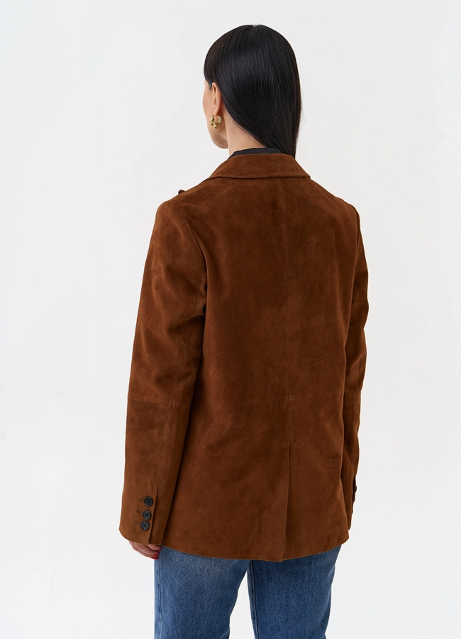 Женский замшевый жакет модель № 29925 универмаг малина