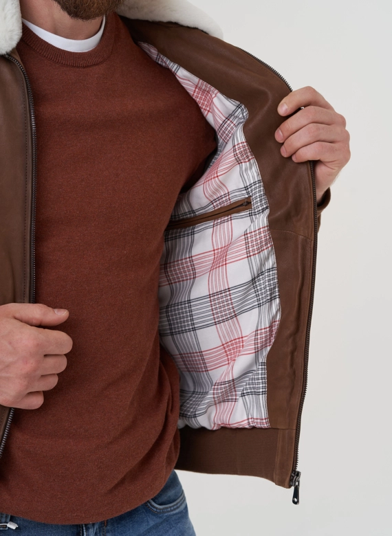 Мужская куртка из натуральной кожи 
