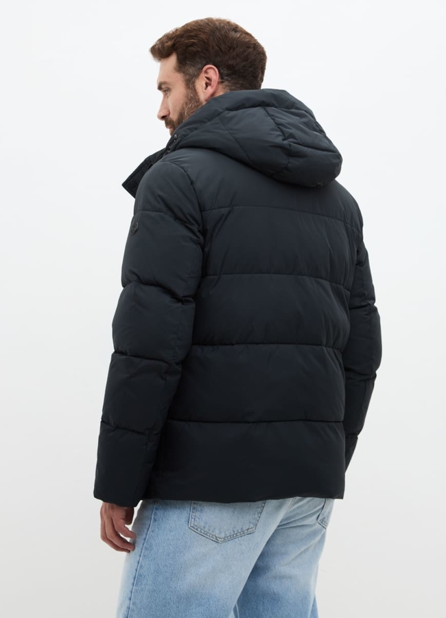 фото Мужской пуховик с капюшоном больших размеров модель № 32034