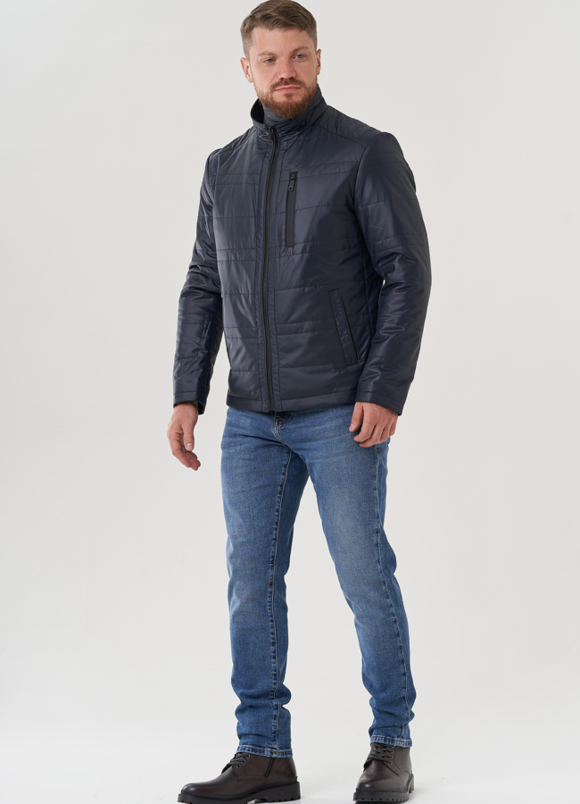 Мужская куртка синего цвета  модель № 82290 в кредит