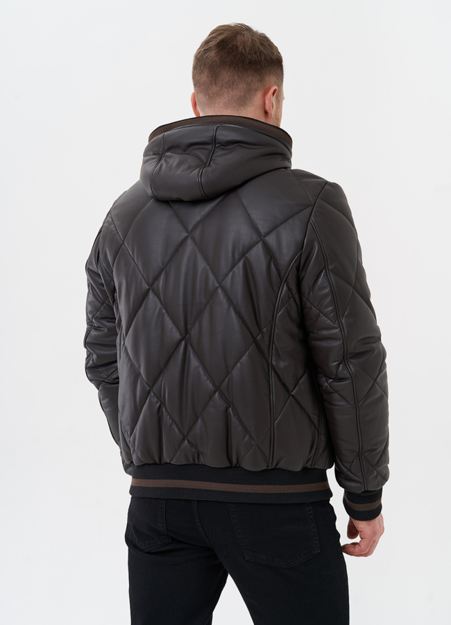 Куртка мужская из натуральной кожи  модель № 26696 универмаг малина