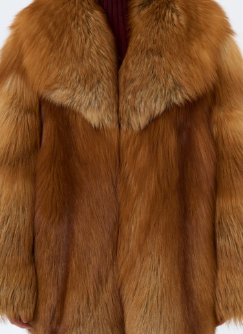 Шуба из рыжей лисы