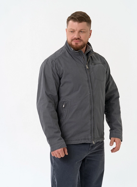 Мужская куртка ветровка с воротником стойкой фото