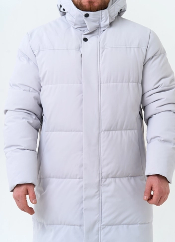 Мужской пуховик с капюшоном фото