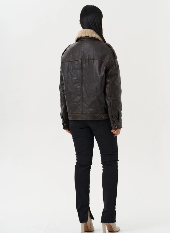 Кожаная куртка-пилот 