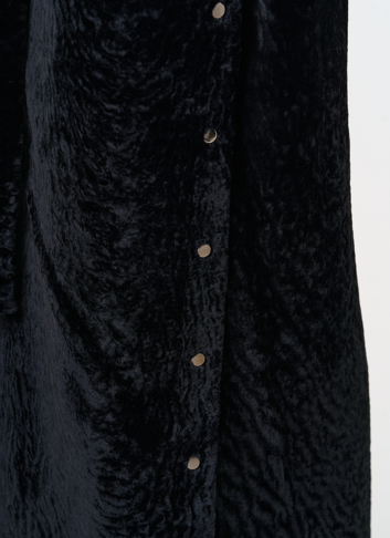 Женская двухсторонняя дубленка с английским воротником