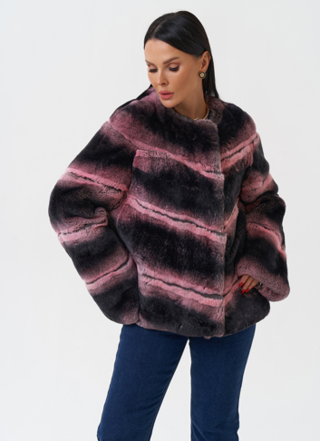 Короткая шуба из меха кролика